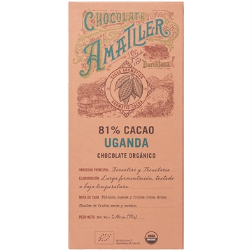 Økologisk 81% chokolade - Uganda